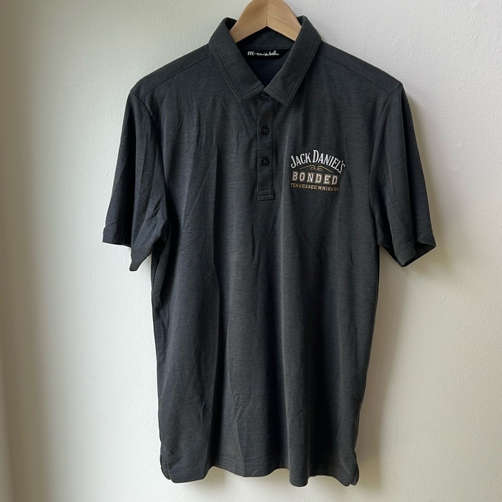 Travis Mathew Jack Daniel’s Men’s Pima Cotton Blend Golf Polo Shirt Size Medium